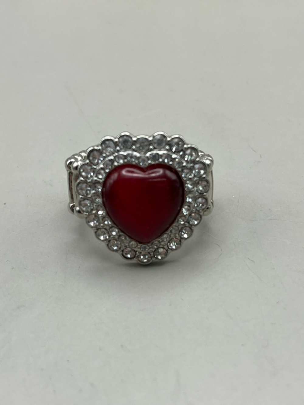 Vintage-Inspired Silver Statement Stretchy Cocktail Rings -Chunky-Adjustable - Picture 4 of 10